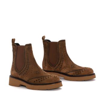 JIMMYB Hakiki Süet Deri Lastik Bantlı Kadın Bot Z188 TABA SÜET (Tan Suede))