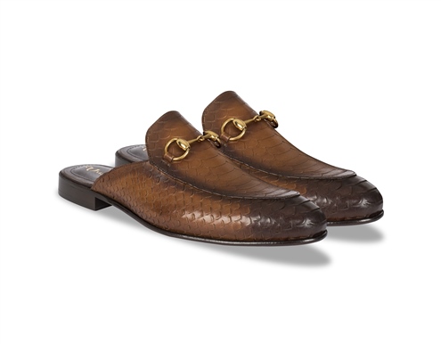 VARIO CROCO PRINTED PYTHON CAMEL CHOCO