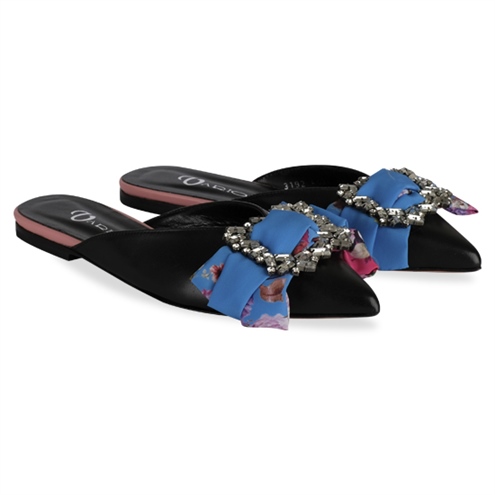 VARIO NAPA SIYAH NAPA LOUKOUM KUMAS SIFON CICEK DESEN R5455