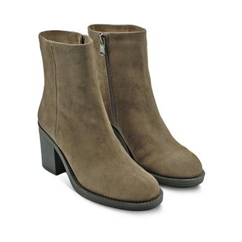 VARIO Hakiki Deri Fermuarlı Kauçuk Taban Bot Z600 YARMA SUET ARDESIA C62 (Split Suede Mink C62)