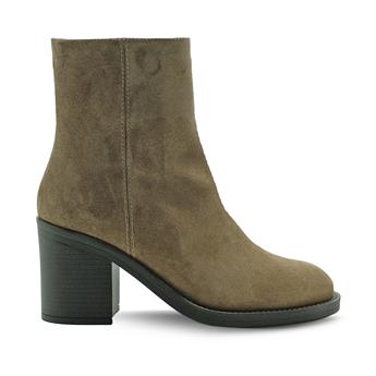 VARIO Hakiki Deri Fermuarlı Kauçuk Taban Bot Z600 YARMA SUET ARDESIA C62 (Split Suede Mink C62)