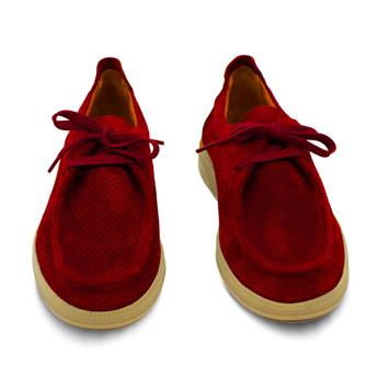 VARIO Hakiki Yarma Süet Deri, Kauçuk Taban Ayakkabı Z632 YARMA SÜET BORDO (Split Suede Burgundy)