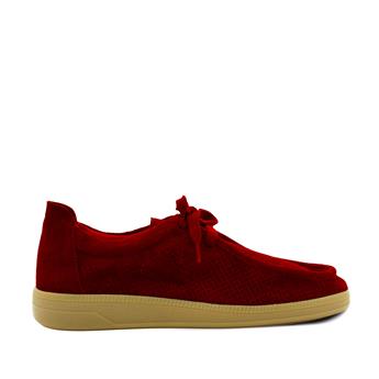 VARIO Hakiki Yarma Süet Deri, Kauçuk Taban Ayakkabı Z632 YARMA SÜET BORDO (Split Suede Burgundy)