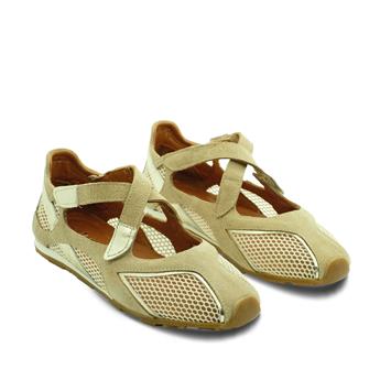 VARIO Hakiki Yarma Süet File Babet Z631 YARMA SÜET BEJ (Split Suede Beige)