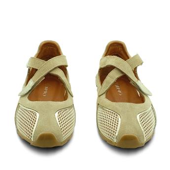 VARIO Hakiki Yarma Süet File Babet Z631 YARMA SÜET BEJ (Split Suede Beige)