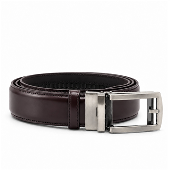 VARIO100-C01VARIO Ayarlanabilir Tokalı Hakiki Deri Erkek Kemer S21 BORDO AÇMA (Claret Red Opening)