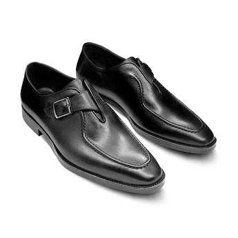 VARIO Hakiki Deri Tokalı Erkek Ayakkabı 053 SIYAH (Black)