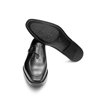VARIO Hakiki Deri Tokalı Erkek Ayakkabı 053 SIYAH (Black)