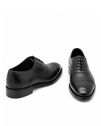 VARIO Hakiki Deri Kösele Taban Erkek Ayakkabı 053 SIYAH (Black)