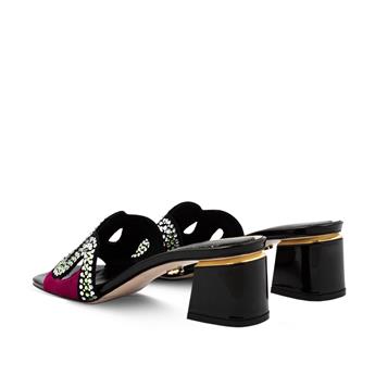 VARIO SIYAH RUGAN - FUSYA (Black Patent Leather - Fussia)