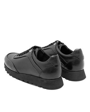 VARIO Hakiki Deri Bağcıklı Erkek Ayakkabı 053 SIYAH (Black)