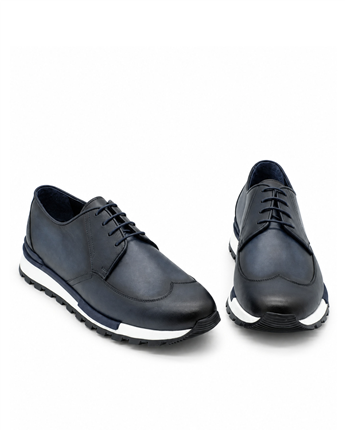 VARIO Hakiki Deri Erkek Ayakkabı – Kauçuk Taban 051 LACİVERT (Navy blue)