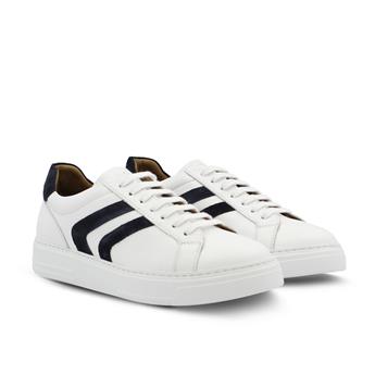 VARIO BEYAZ LACİVERT SÜET (White Navy Blue Suede)