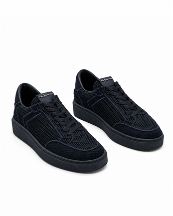 VARIO Örgü File Tekstil Erkek Sneaker Ayakkabı Z659 LACİVERT DERİ+LACİVERT TRİKO