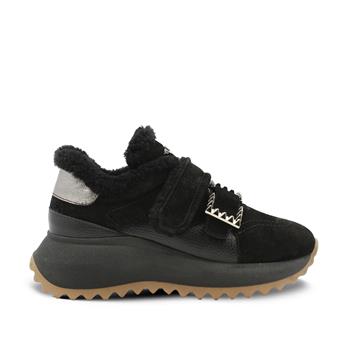 VARIO SIYAH DERI/SIYAH SUET (Black Leather - Black Suede)
