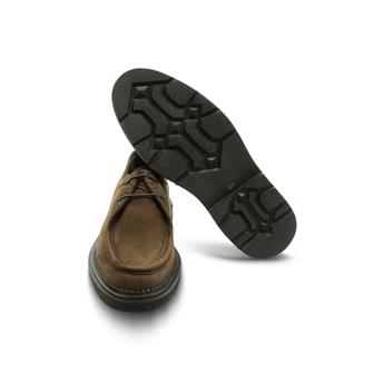 VARIO Bağcıklı Kaymaz Taban Erkek Ayakakabı 381 KAHVE SÜET(Brown Suede)