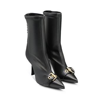 VARIO Esnek Hakiki Deri Metal Toka Fermuarlı Kaymaz Taban Bot 040 NERO (Siyah)