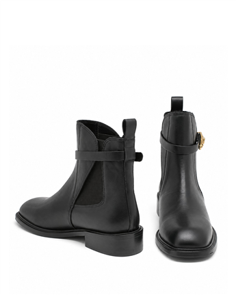 VARIO Hakiki Deri Sıcak Astarlı Kadın Bot 053 SIYAH (Black)