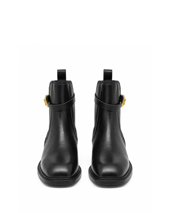 VARIO Hakiki Deri Sıcak Astarlı Kadın Bot 053 SIYAH (Black)