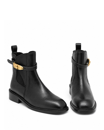 VARIO Hakiki Deri Sıcak Astarlı Kadın Bot 053 SIYAH (Black)