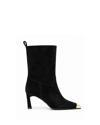 VARIO Hakiki Süet Deri Kadın Bot 346 SİYAH SÜET (Black Suede)