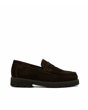 VARIO Hakiki Deri Erkek Loafer Ayakkabı Z590 YARMA SUET KAHVE 490 C63 (Split Suede Brown)
