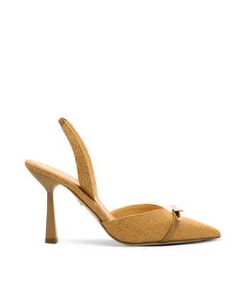 VARIO3025-1VARIO Sivri Burun Slingback Stiletto Kadın Topuklu Ayakkabı 894 CAMMELLO