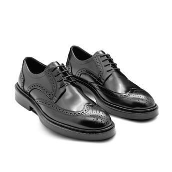 VARIO Hakiki Deri Bağcıklı Erkek Ayakkabı 053 SIYAH (Black)