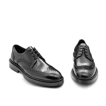 VARIO Hakiki Deri Bağcıklı Erkek Ayakkabı 053 SIYAH (Black)