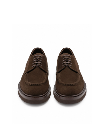 VARIO Hakiki Deri Bağcıklı Erkek Ayakkabı 381 KAHVE SÜET(Brown Suede)