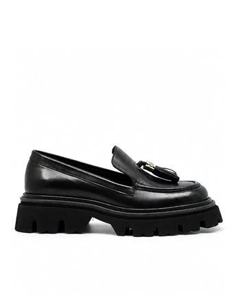 VARIO4249VARIO Hakiki Deri Kalın Taban Ayakkabı 053 SIYAH (Black)