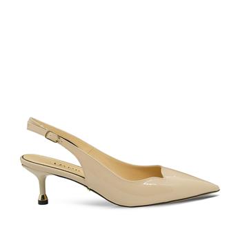 VARIO Hakiki Rugan Deri Kısa Topuklu Ayakkabı U19 TEN RUGAN (Nude Patent leather)