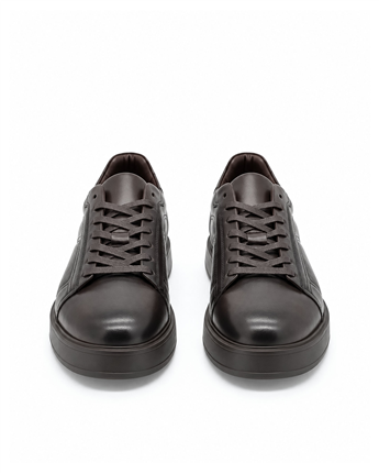 VARIO Hakiki Deri Siyah Sneaker 165 KAHVE (BROWN)