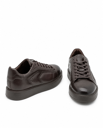 VARIO Hakiki Deri Siyah Sneaker 165 KAHVE (BROWN)