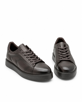 VARIO Hakiki Deri Siyah Sneaker 165 KAHVE (BROWN)