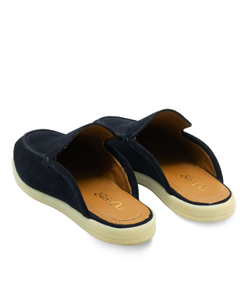 VARIO Hakiki Deri Erkek Terlik Loafer 5675 LACİVERT SUET