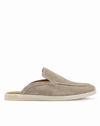 VARIO Hakiki Deri Erkek Terlik Loafer R85 VIZON SUET(Mink Suede)