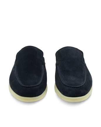 VARIO Hakiki Deri Erkek Terlik Loafer 5675 LACİVERT SUET