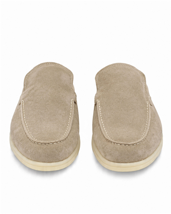 VARIO Hakiki Deri Erkek Terlik Loafer R85 VIZON SUET(Mink Suede)