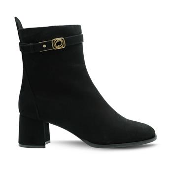 VARIO Tokalı Fermurlı Kauçuk Tabanlı Bot Z524 SÜET SİYAH C03 (Suede Black)