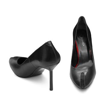 VARIO Hakiki Deri Yüksek Topuklu Kadın Ayakkabı 053 SIYAH (Black)