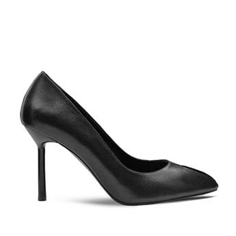 VARIO Hakiki Deri Yüksek Topuklu Kadın Ayakkabı 053 SIYAH (Black)