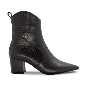 VARIO SIYAH DERI YILAN BASKI (Black Leather Snake Print)