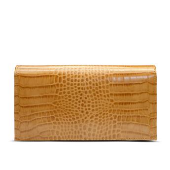 VARIO Hakiki Deri Kroko Baskı Abiye Çanta Z148 TABA BASKI KROKO (Tan Leather Crocodile Print)