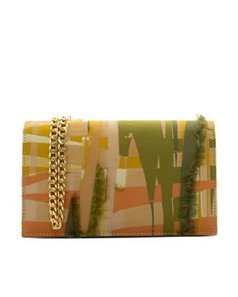 VARIOCNT036VARIO Desenli Canvas Zincir Askılı Clutch Çanta 6435 MULTICOLOR