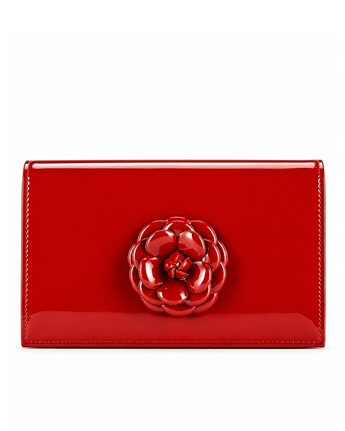 VARIOCNT037VARIO Rugan Hakiki Deri Abiye Çanta 430 KIRMIZI RUGAN (Red Patent Leather)