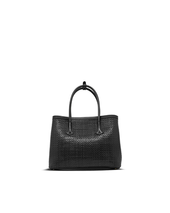 VARIO Hakiki Deri Örgü Kadın Çanta Z139 Siyah Örgü (Black Knitting)