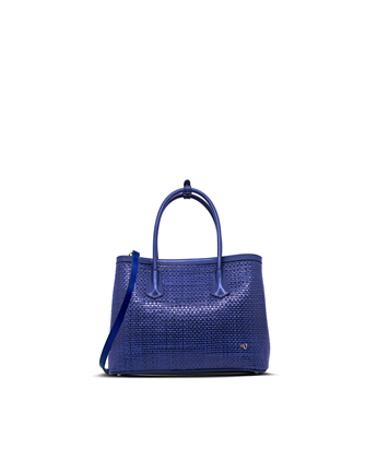 VARIOCNT038VARIO Hakiki Deri Örgü Kadın Çanta Y94 LACİVERT ÖRGÜ (Navy Blue Knit)