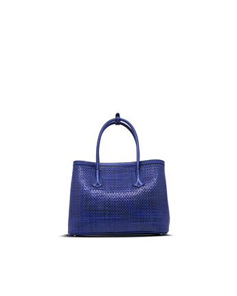 VARIO Hakiki Deri Örgü Kadın Çanta Y94 LACİVERT ÖRGÜ (Navy Blue Knit)
