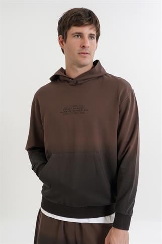 Maraton BOXY FİT Erkek   Düşük Kol Kakao Sweatshirt 23924